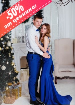 Синий бант