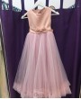 Нежно-розовое длинное платье на выпускной
