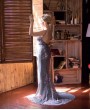 Платье вечернее длинное блестящее Адель Графит. Салон Проката платьев в Краснодаре