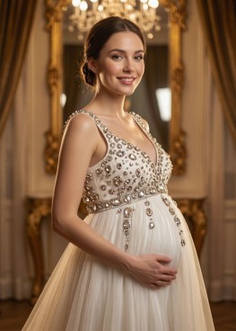 Ева Белая - белое платье дя беременных напрокат Ева Белая - белое платье дя беременных напрокат