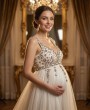 Ева Белая - белое платье дя беременных напрокат