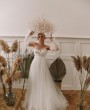 Свадебное платье с перьями напрокат