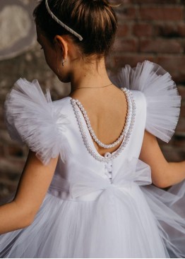 Бетси Детское белое платье на 6-7 лет купить или напрокат 