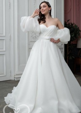 Баффи Белое свадебное платье с рукавом 2023