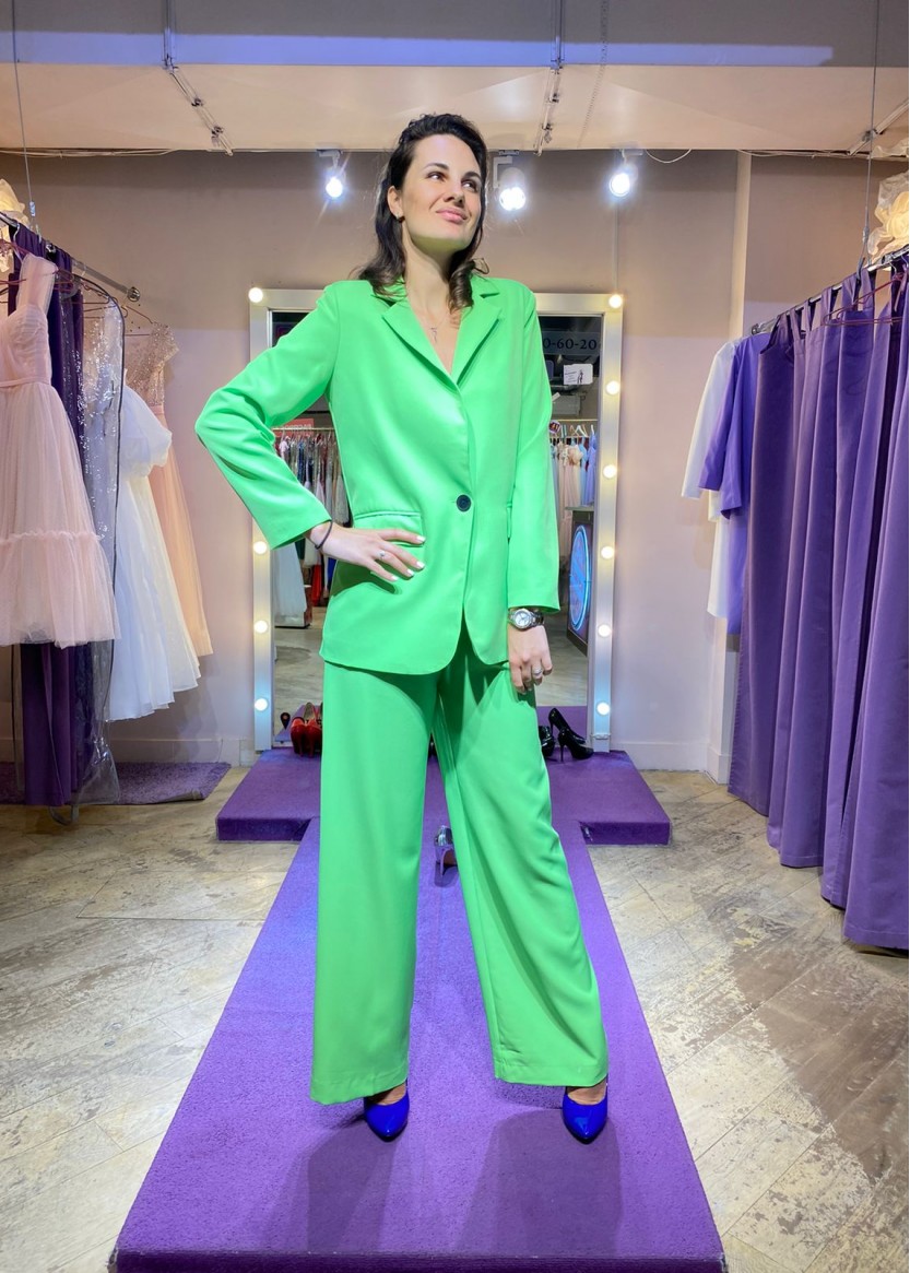 Пиджак и брюки зеленые женские купить и напрокат