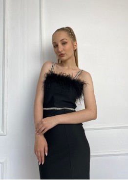 Шантель Черное Миди