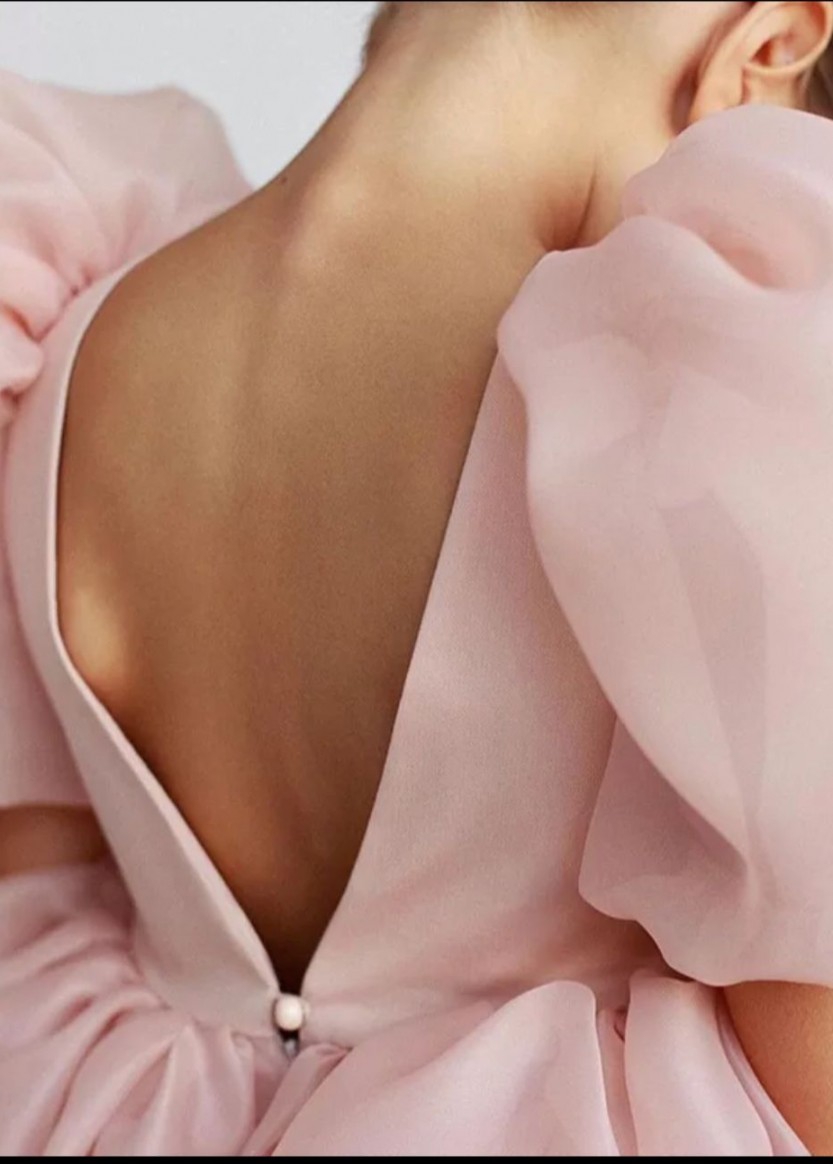 Розовое детское пышное платье с рукавами фонариками купить или напрокат в Краснодаре