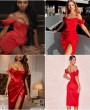 Красное платье с декольте без камней купить или напрокат. Салон платьев в Краснодаре