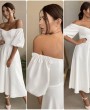 Белое платье с рукавом ниже колена купить или напрокат