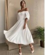 Белое платье с рукавом ниже колена купить или напрокат
