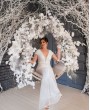 Белое длинное вечернее свадебное платье 2024 новинка. Салон проката вечерних и свадебных платье в Краснодаре