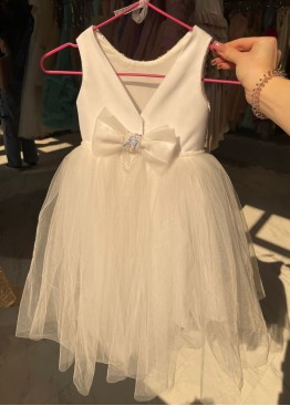 Кейт мини десткое белое блестящее платье купить или напрокат на 1-1,5 года
