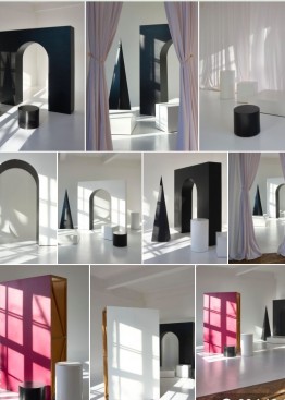 Фотостудия Геометрия - аренда зала с архитектурными формами + визаж + гардероб