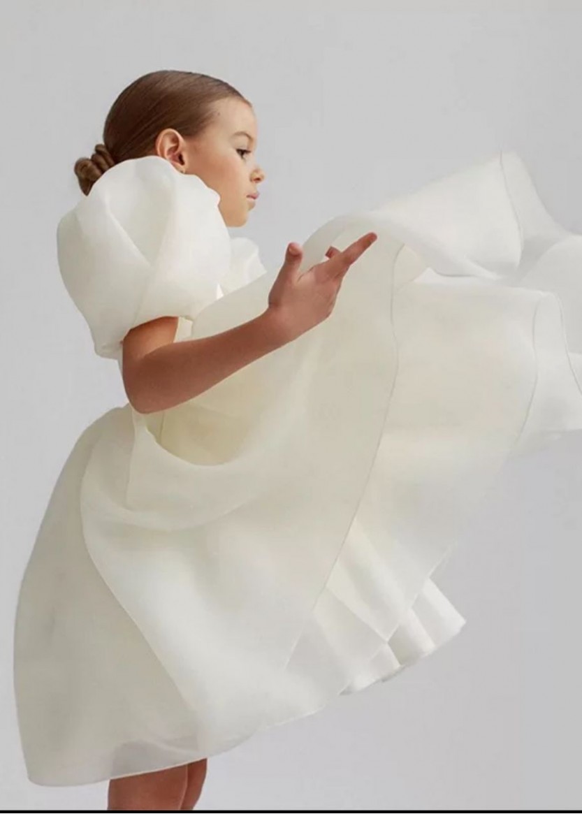 Белое детское пышное платье купить или напрокат в Краснодаре